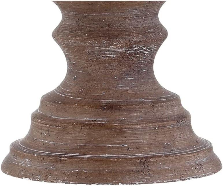 image:imageJONATHAN Y 265 Brown Faux Bois Resin Table Lamp Traditional Wood Turned Design for Living Room Bedroom Light Taupe Linen Shade LED Bulb Included UL Listed JYL1001A
