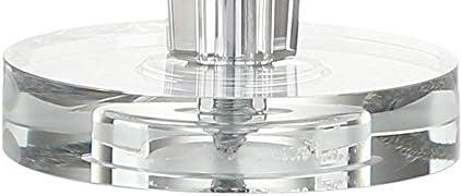 image:imageJONATHAN Y 285 Clear Crystal Table Lamp Modern Glam Column Lamp with White Linen Drum Shade for Living Room Bedroom Nightstand Chrome Finish LED Bulb Included JYL5018A