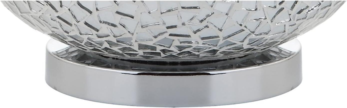 image:imageJONATHAN Y JYL1056A Emilia 26 Mirrored Mosaic LED Table Lamp Contemporary Glam Bedside Desk Nightstand Lamp for Bedroom Living Room Office College Bookcase LED Bulb Included Silver