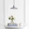 JONATHAN Y 11″ Copper Industrial Rustic LED Pendant Light, Adjustable Iron Hanging Ceiling Fixture for Kitchen Island, Dimmable, Copper Metal Shade, LED Bulb Included JYL9529A(Chrome)