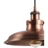 JONATHAN Y 11″ Copper Industrial Rustic LED Pendant Light, Adjustable Iron Hanging Ceiling Fixture for Kitchen Island, Dimmable, Copper Metal Shade, LED Bulb Included JYL9529A(Copper)