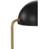 JONATHAN Y 13.5″ Brass Gold and Black Art Deco Dome Table Lamp with White Marble Base, Modern Glam Desk Lamp for Living Room, Office, Bedroom, Metal Shade, LED Bulb Included JYL1044A