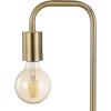 JONATHAN Y 20.5″ Brass Gold Minimalist Glam Metal and Marble LED Table Lamp, Modern Industrial Pipe Desk Lamp for Bedroom Office Nightstand, White Marble Base, LED Bulb Included JYL1094A