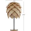 JONATHAN Y 20.5″ Natural and Black Pinecone Wood and Metal LED Table Lamp, Contemporary Organic Modern Scandinavian Desk Lamp for Living Room Bedroom, LED Bulb Included JYL6123A