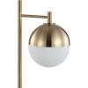 JONATHAN Y 21″ Brass Gold Art Deco Globe LED Table Lamp, Mid-Century Modern Glam Iron Lamp with White Frosted Glass Shade for Living Room Bedroom, LED Bulb Included JYL6012A