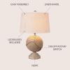 JONATHAN Y 24″ Brown Monkey’s Fist Knotted Rope LED Table Lamp, Coastal Farmhouse Nautical Lamp for Living Room Bedroom, Gray Linen Shade, UL Listed, LED Bulb Included JYL1005A