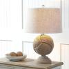 JONATHAN Y 24″ Brown Monkey’s Fist Knotted Rope LED Table Lamp, Coastal Farmhouse Nautical Lamp for Living Room Bedroom, Gray Linen Shade, UL Listed, LED Bulb Included JYL1005A