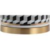 JONATHAN Y 24.5″ Black/White Tumbling Block Ceramic LED Table Lamp, Modern Transitional Ginger Jar Lamp for Living Room Bedroom, White Linen Shade, LED Bulb Included JYL3048A