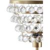 JONATHAN Y 25″ Brass Gold/Clear Table Lamp, Modern Industrial Chandelier Style Light, Clear Crystal Beads, Glam Bedside Nightstand Lamp for Bedroom Living Room, LED Bulb Included (JYL9004B)(Brass Gold)