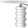 JONATHAN Y 25″ Clear Crystal Staggered Geometric Column LED Table Lamp, Modern Glam Bedside Lamp for Living Room Bedroom, White Linen Drum Shade, Chrome, LED Bulb Included JYL5020A