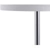 JONATHAN Y 25.5″ White Marble and Chrome Modern LED Table Lamp, Minimalist Iron Bedside Lamp for Living Room Bedroom, White Linen Drum Shade, LED Bulb Included JYL2007A