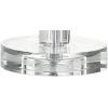JONATHAN Y 28.5″ Clear Crystal Table Lamp, Modern Glam Column Lamp with White Linen Drum Shade for Living Room Bedroom Nightstand, Chrome Finish, LED Bulb Included JYL5018A