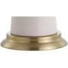 JONATHAN Y 29″ White/Brass Gold Modern Ceramic Column Table Lamp with Brass Gold Base, Elegant Bedside Lamp for Living Room Bedroom Nightstand, White Linen Shade, LED Bulb Included (JYL3046B)(Cream)