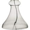 JONATHAN Y 35″ Smoke Gray Curved Glass Table Lamp for Living Room, Large Modern Bedside Lamp for Bedroom Nightstand, White Linen Drum Shade, LED Bulb Included (JYL4012E)(Smoke Gray)