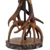 JONATHAN Y JYL8501A 26″ Rustic Faux Antler Table Lamp, Brown Resin Bedside Lamp for Living Room, Bedroom Nightstand, Farmhouse End Table Desk Lamp with White Linen Empire Shade, LED Bulb Included