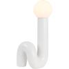 JONATHAN Y 18″ Black Modern Ceramic Spiral Table Lamp for Bedroom Living Room, Katya Minimalist Bedside Lamp, Frosted Glass Shade, LED Bulb Included (JYL5500B)(White)