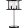 JONATHAN Y 21.5″ Oil Rubbed Bronze 2-Light Metal and Crystal Table Lamp, Traditional Geometric Bedside Lamp with Linear Crystals for Living Room, LED Bulbs Included JYL9053A