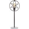 JONATHAN Y 26.5″ Oil Rubbed Bronze Atomic Caged LED Table Lamp, Industrial Modern Metal Desk Lamp with White Marble Base for Living Room Bedroom, LED Bulb Included JYL1091A