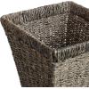 happimess HPM1405A-SET2 Alden Rustic Bohemian Handwoven Seagrass 2.3-Gallon Tapered Square Wicker Watebasket, Natural (Set of 2)(Brown)
