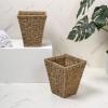 happimess HPM1405A-SET2 Alden Rustic Bohemian Handwoven Seagrass 2.3-Gallon Tapered Square Wicker Watebasket, Natural (Set of 2)(Natural)