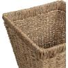 happimess HPM1405A-SET2 Alden Rustic Bohemian Handwoven Seagrass 2.3-Gallon Tapered Square Wicker Watebasket, Natural (Set of 2)(Natural)