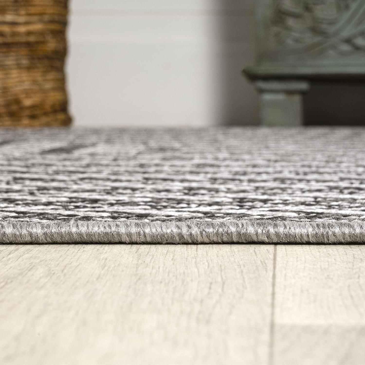 image:imageJONATHAN Y Concentric Squares Indoor Outdoor Area Rug 3X5 BlackLight Gray Chevron Modern for Backyard Patio Porch EasyCleaning High Traffic PetFriendly NonShedding SMB206B3BlackLight Gray