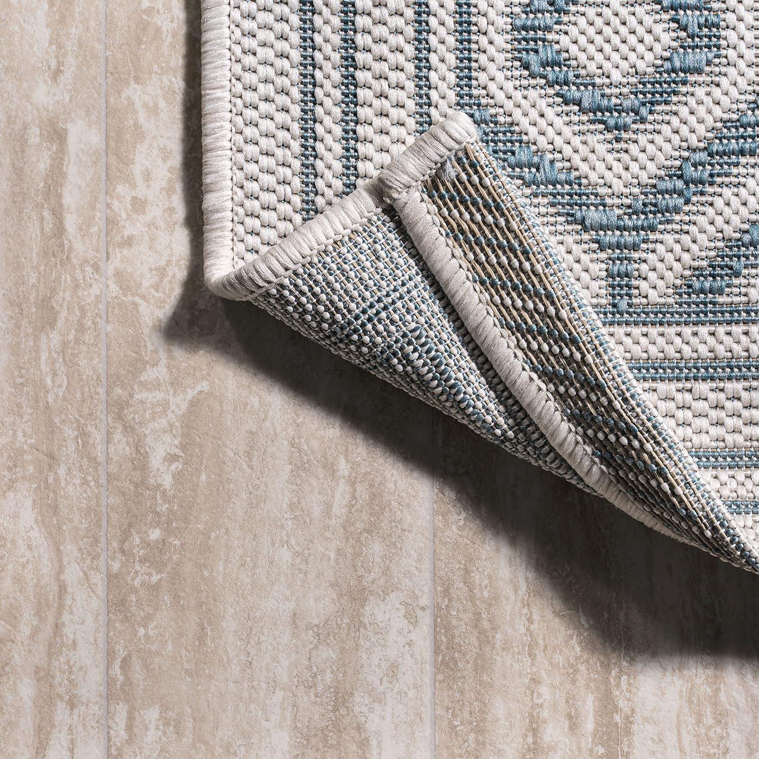 image:imageJONATHAN Y Diamond Trellis Indoor Outdoor Area Rug 3X5 TealGray Marvao for Backyard Patio Porch EasyCleaning High Traffic PetFriendly NonShedding SMB111A322 x 8 Runner