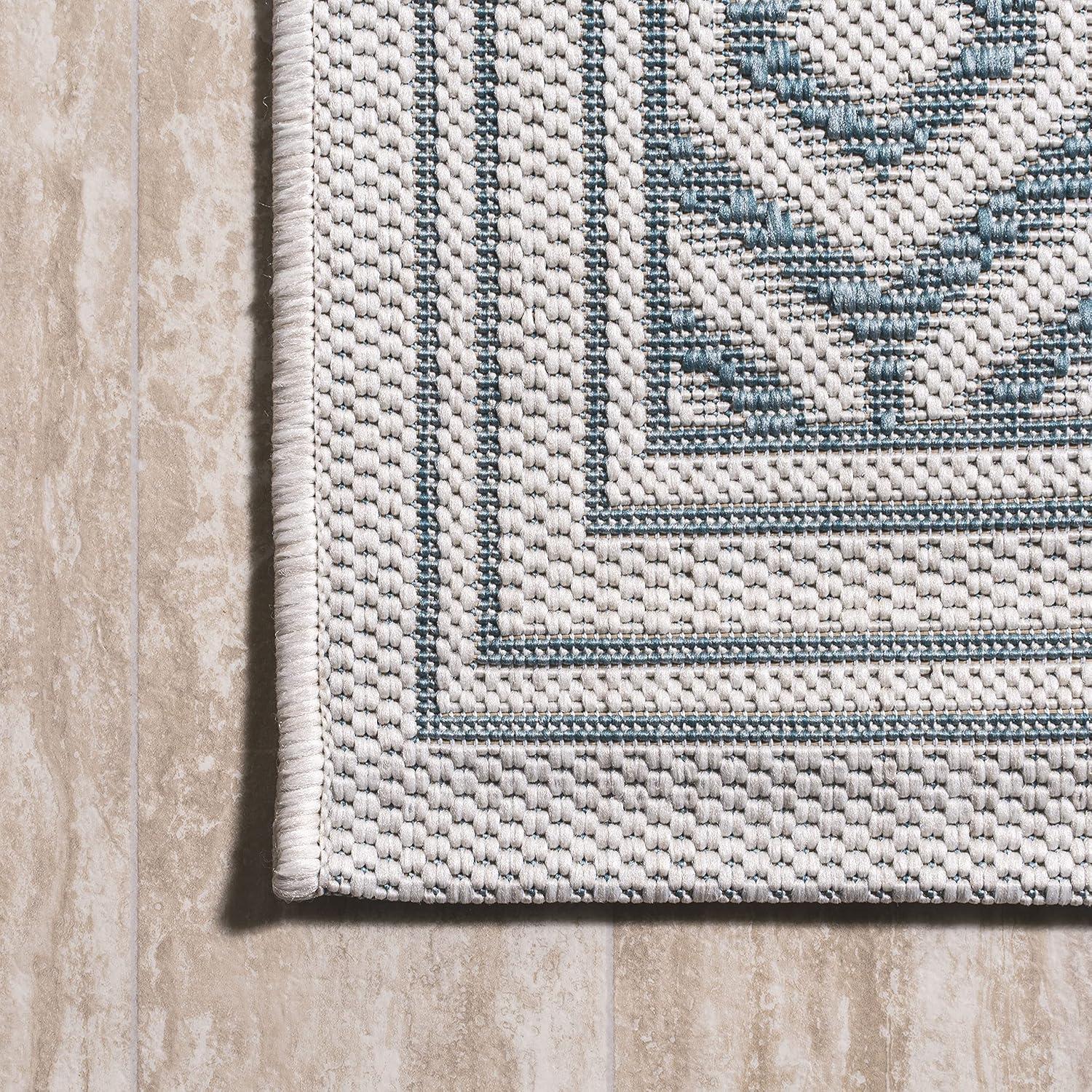 image:imageJONATHAN Y Diamond Trellis Indoor Outdoor Area Rug 3X5 TealGray Marvao for Backyard Patio Porch EasyCleaning High Traffic PetFriendly NonShedding SMB111A322 x 8 Runner
