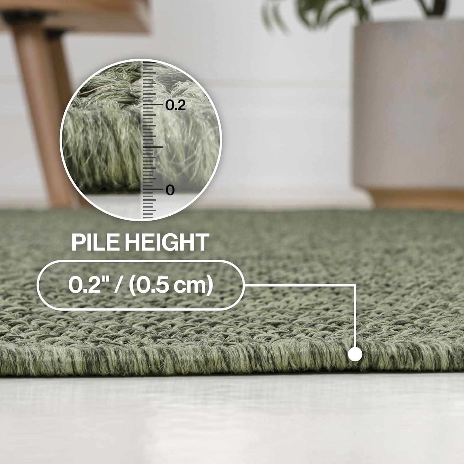 image:imageJONATHAN Y Easy Jute Rustic Indoor Outdoor Runner Rug Natural 2X8 Solana Easy Solid Color for Backyard Patio Porch EasyCleaning High Traffic PetFriendly Hose Washable NonShedding FXV100A28Green