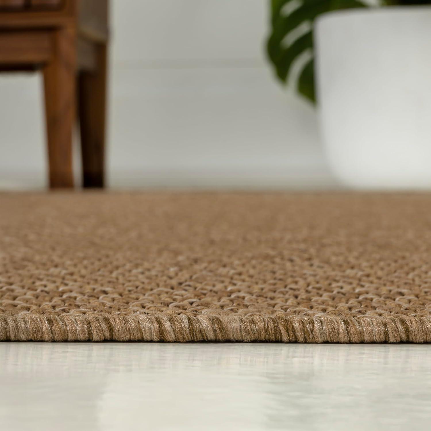 image:imageJONATHAN Y Easy Jute Rustic Indoor Outdoor Runner Rug Natural 2X8 Solana Easy Solid Color for Backyard Patio Porch EasyCleaning High Traffic PetFriendly Hose Washable NonShedding FXV100A28Natural
