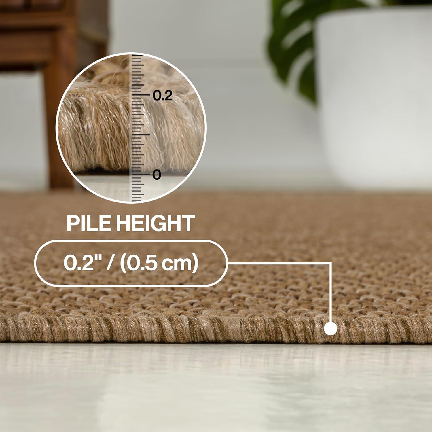 image:imageJONATHAN Y Easy Jute Rustic Indoor Outdoor Runner Rug Natural 2X8 Solana Easy Solid Color for Backyard Patio Porch EasyCleaning High Traffic PetFriendly Hose Washable NonShedding FXV100A28Natural