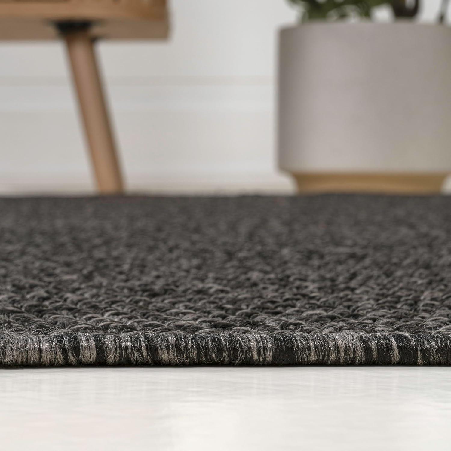 image:imageJONATHAN Y Easy Jute Rustic Indoor Outdoor Runner Rug Natural 2X8 Solana Easy Solid Color for Backyard Patio Porch EasyCleaning High Traffic PetFriendly Hose Washable NonShedding FXV100A28Dark Gray
