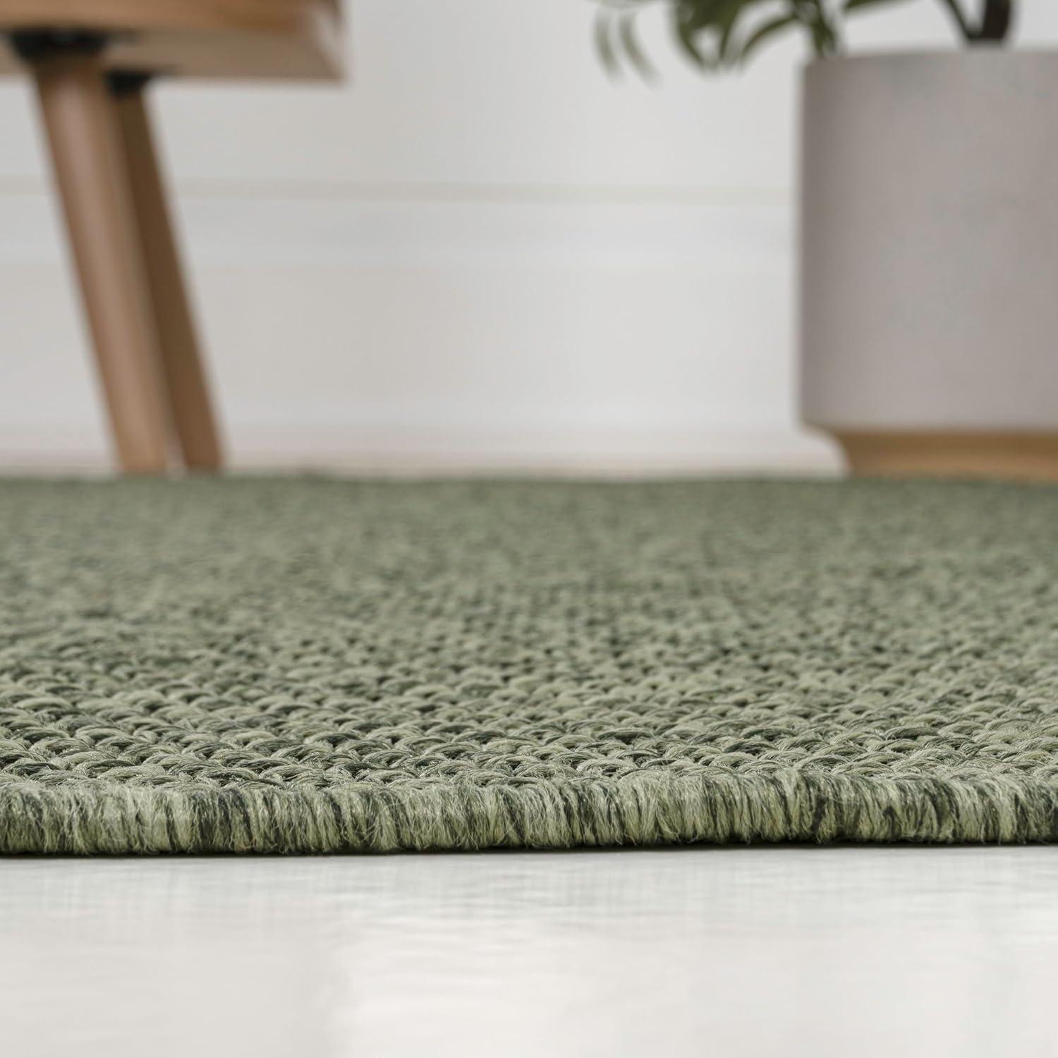 image:imageJONATHAN Y Easy Jute Rustic Indoor Outdoor Runner Rug Natural 2X8 Solana Easy Solid Color for Backyard Patio Porch EasyCleaning High Traffic PetFriendly Hose Washable NonShedding FXV100A28Green