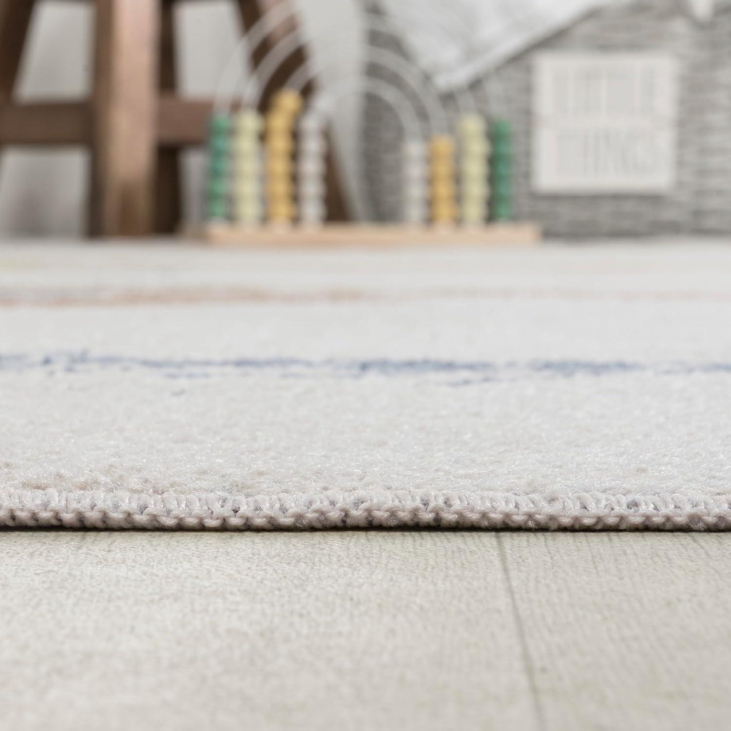 image:imageJONATHAN Y MachineWashable CreamMulti Runner Rug 2x8 Kingdarr TRex Modern Casual Kids amp Novelty for Living Room Dining Room Bedroom Kitchen EasyCleaning NonShedding KDW103A28CreamMulti