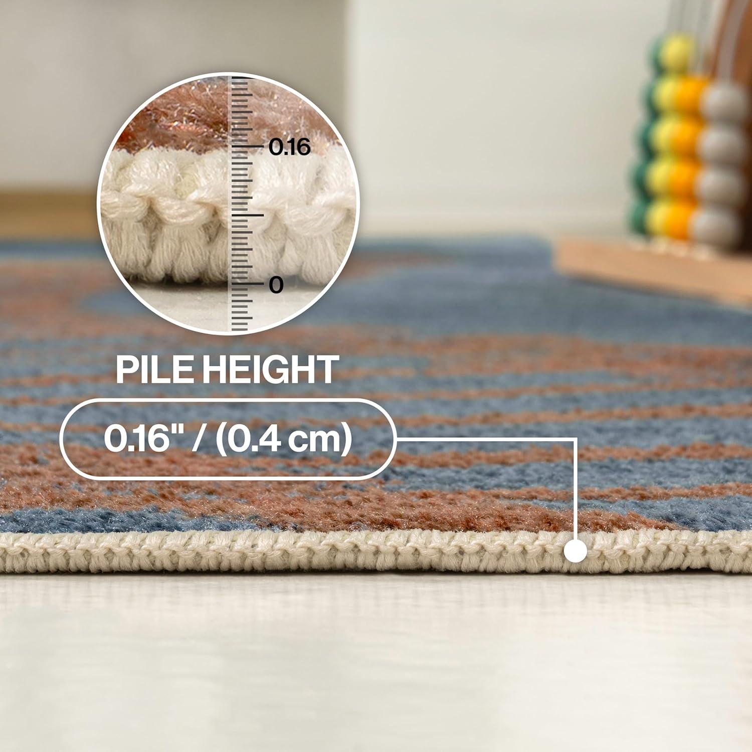 image:imageJONATHAN Y MachineWashable CreamMulti Runner Rug 2x8 Kingdarr TRex Modern Casual Kids amp Novelty for Living Room Dining Room Bedroom Kitchen EasyCleaning NonShedding KDW103A28NavyMulti