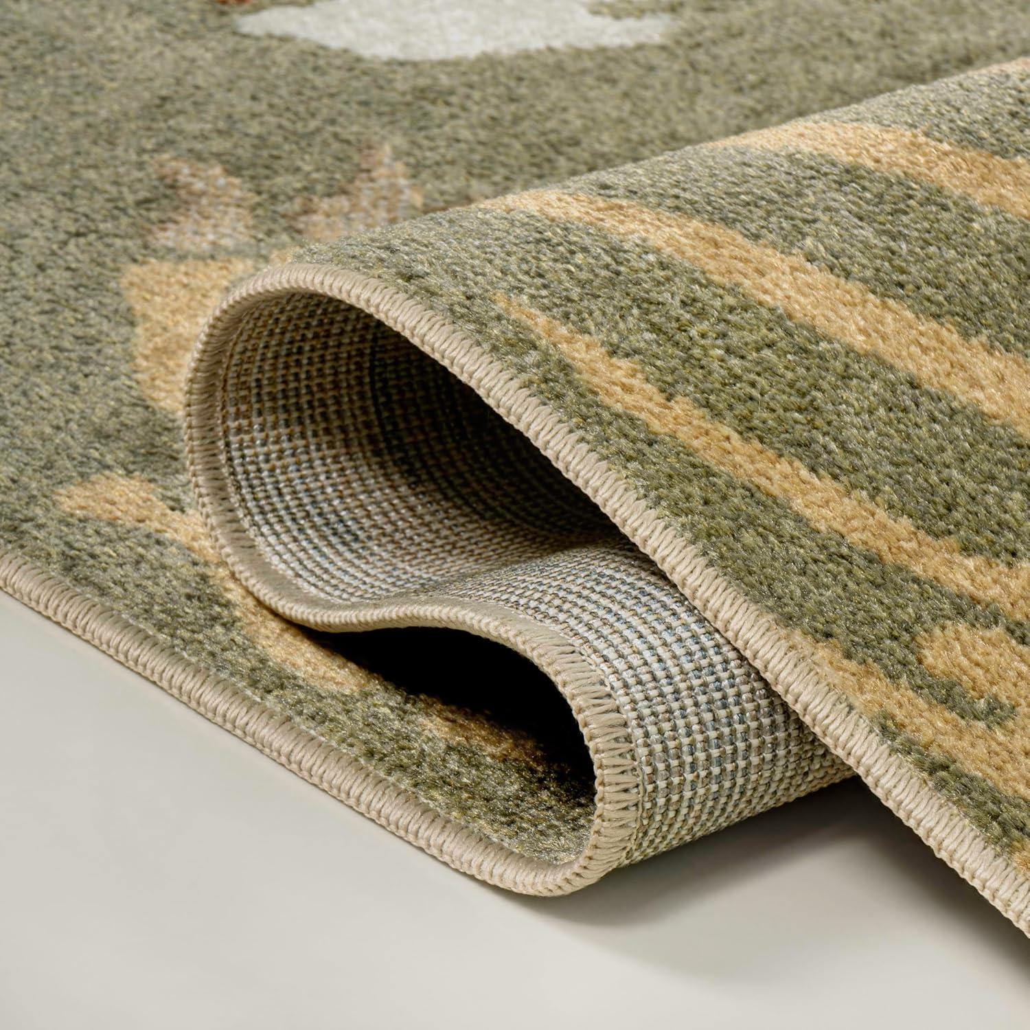 image:imageJONATHAN Y MachineWashable CreamMulti Runner Rug 2x8 Kingdarr TRex Modern Casual Kids amp Novelty for Living Room Dining Room Bedroom Kitchen EasyCleaning NonShedding KDW103A28GreenMulti