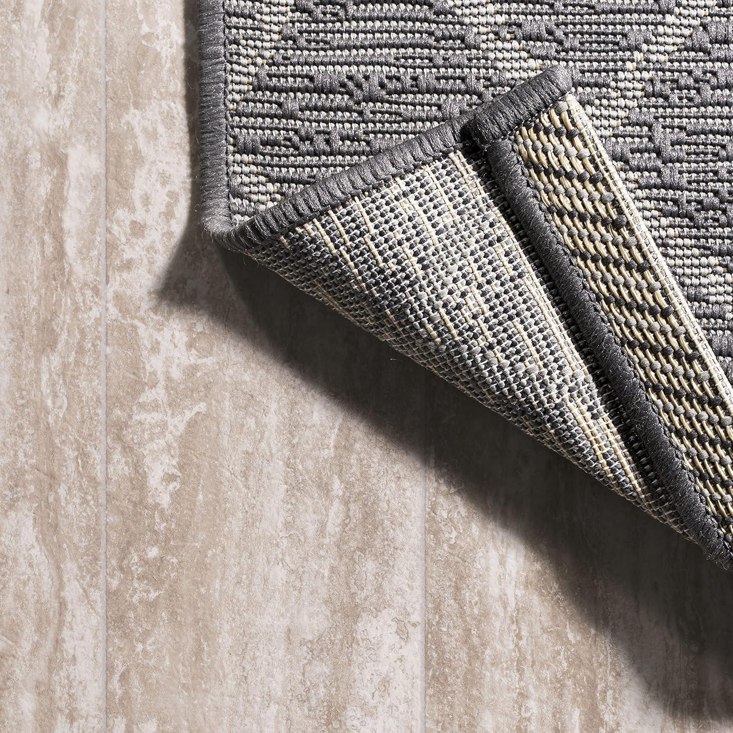 image:imageJONATHAN Y Moroccan Trellis Indoor Outdoor Area Rug 3X5 NavyLight Gray Madaba for Backyard Patio Porch EasyCleaning High Traffic PetFriendly NonShedding SMB114B3GrayCream