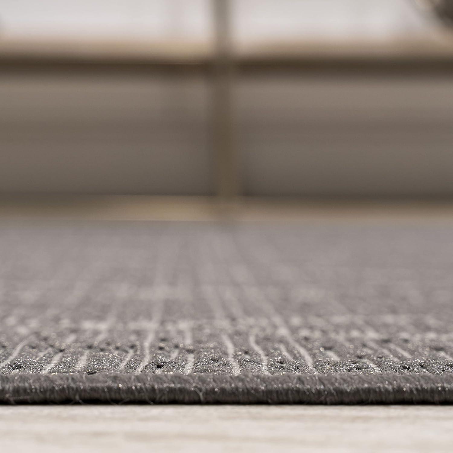 image:imageJONATHAN Y Moroccan Trellis Indoor Outdoor Area Rug 3X5 NavyLight Gray Madaba for Backyard Patio Porch EasyCleaning High Traffic PetFriendly NonShedding SMB114B3GrayCream