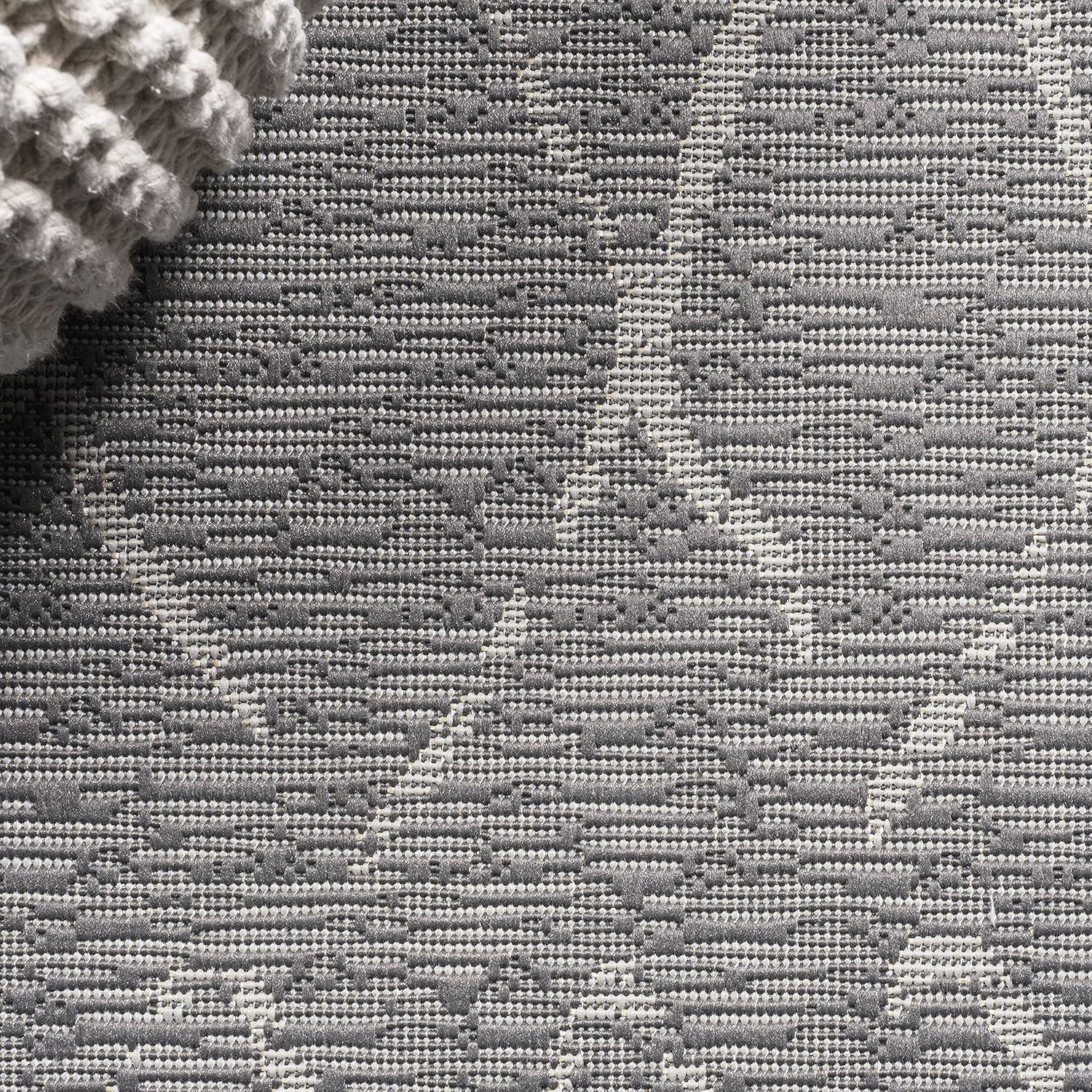 image:imageJONATHAN Y Moroccan Trellis Indoor Outdoor Area Rug 3X5 NavyLight Gray Madaba for Backyard Patio Porch EasyCleaning High Traffic PetFriendly NonShedding SMB114B3GrayCream