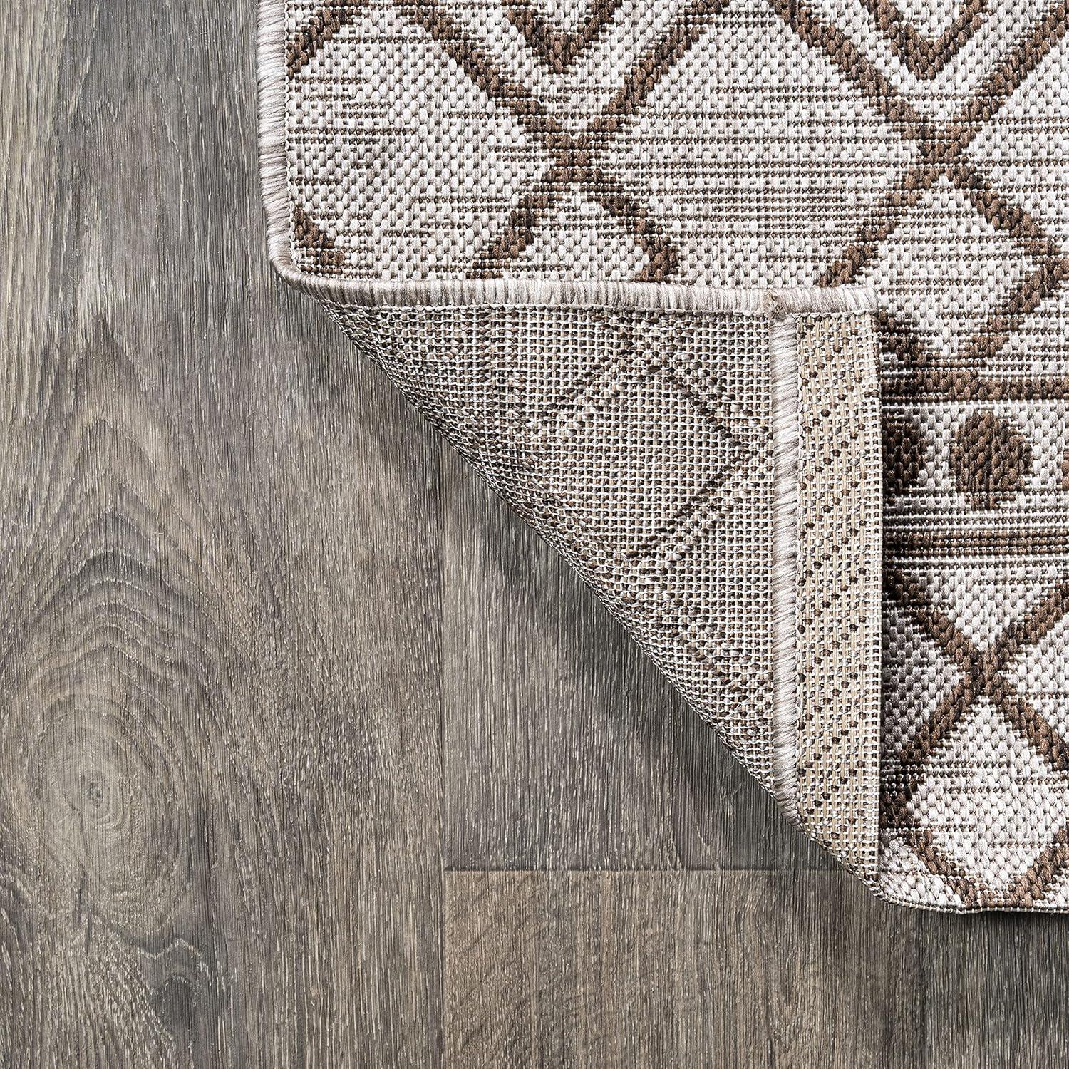 image:imageJONATHAN Y Tribal Bohemian Indoor Outdoor Area Rug 3X5 BlackIvory Kafel for Backyard Patio Porch EasyCleaning High Traffic PetFriendly NonShedding SMB130F3BeigeBrown