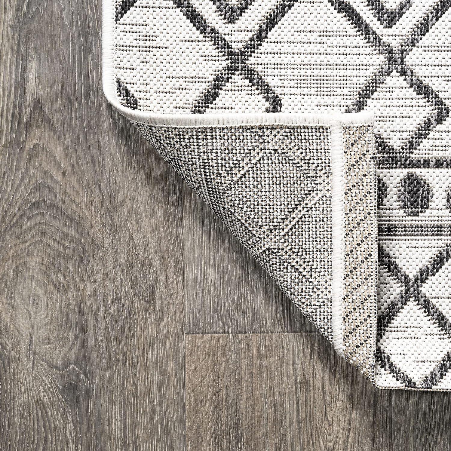 image:imageJONATHAN Y Tribal Bohemian Indoor Outdoor Area Rug 3X5 BlackIvory Kafel for Backyard Patio Porch EasyCleaning High Traffic PetFriendly NonShedding SMB130F3IvoryBlack