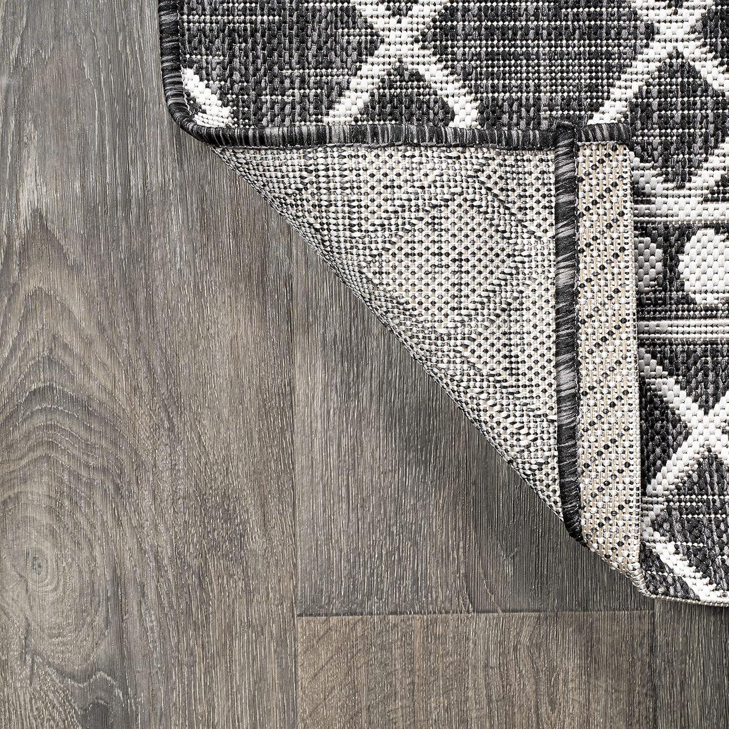 image:imageJONATHAN Y Tribal Bohemian Indoor Outdoor Area Rug 3X5 BlackIvory Kafel for Backyard Patio Porch EasyCleaning High Traffic PetFriendly NonShedding SMB130F3BlackIvory