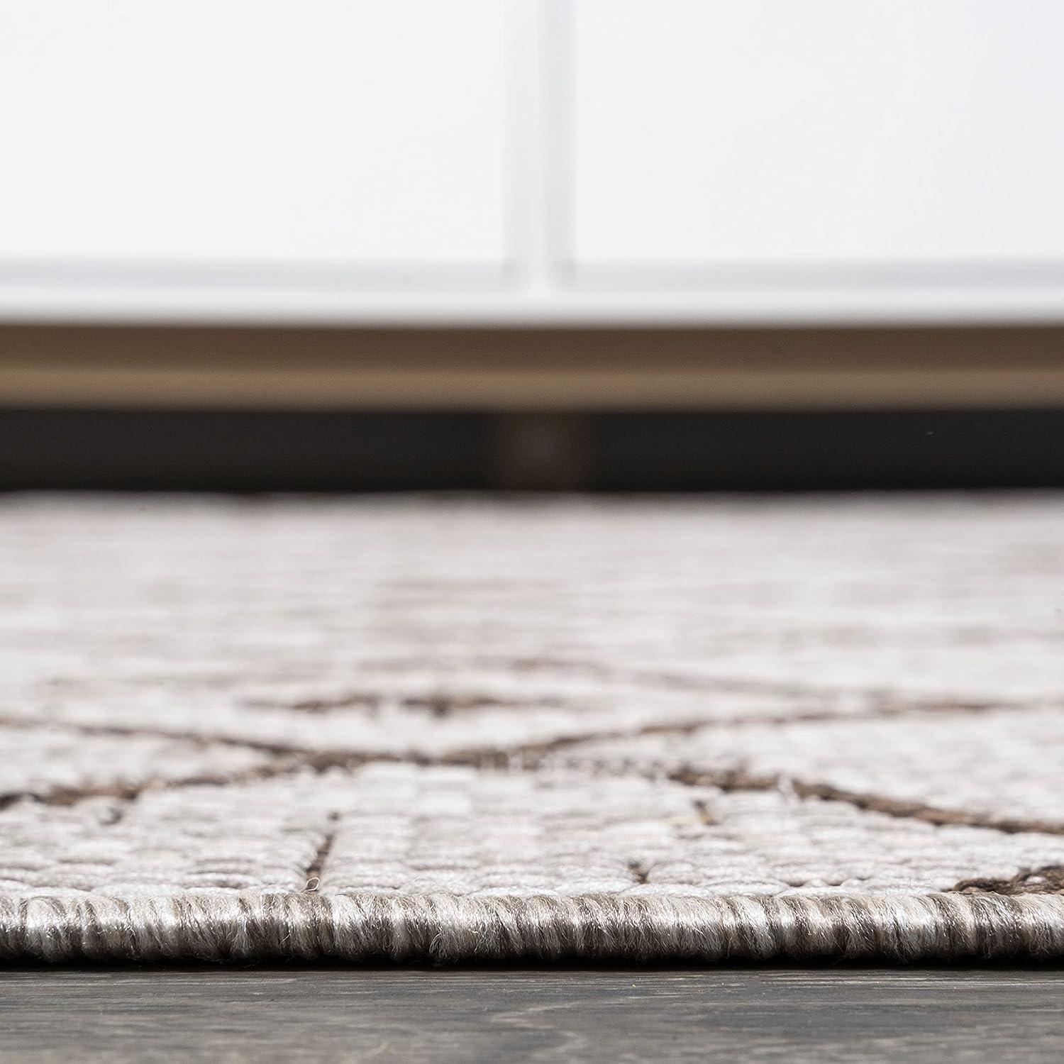 image:imageJONATHAN Y Tribal Bohemian Indoor Outdoor Area Rug 3X5 BrownBeige Nokat for Backyard Patio Porch EasyCleaning High Traffic PetFriendly NonShedding SMB131B3BeigeBrown