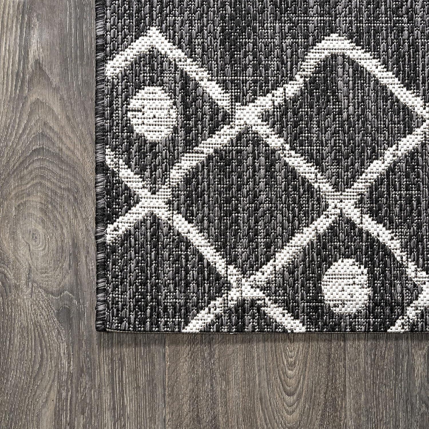 image:imageJONATHAN Y Tribal Bohemian Indoor Outdoor Area Rug 3X5 BrownBeige Nokat for Backyard Patio Porch EasyCleaning High Traffic PetFriendly NonShedding SMB131B3BlackIvory