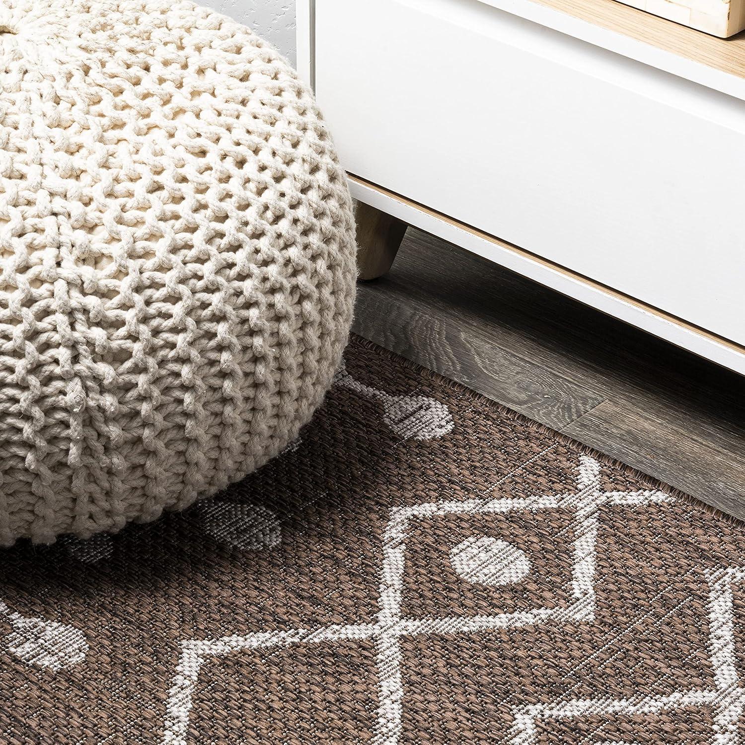 image:imageJONATHAN Y Tribal Bohemian Indoor Outdoor Area Rug 3X5 BrownBeige Nokat for Backyard Patio Porch EasyCleaning High Traffic PetFriendly NonShedding SMB131B3BrownBeige