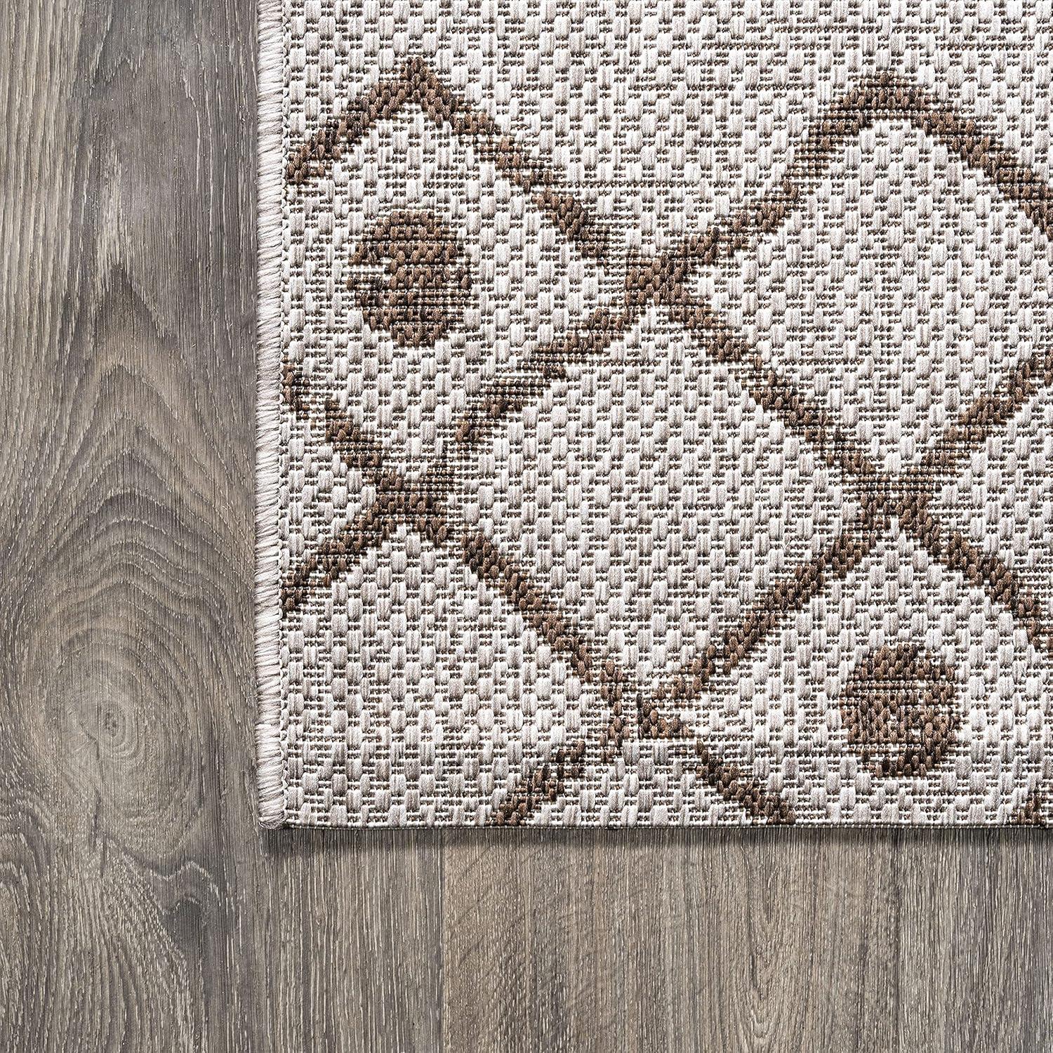 image:imageJONATHAN Y Tribal Bohemian Indoor Outdoor Area Rug 3X5 BrownBeige Nokat for Backyard Patio Porch EasyCleaning High Traffic PetFriendly NonShedding SMB131B3BeigeBrown