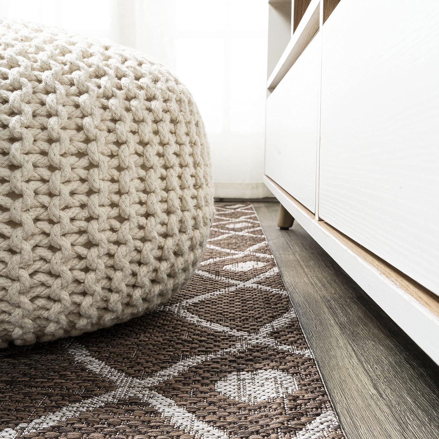 image:imageJONATHAN Y Tribal Bohemian Indoor Outdoor Area Rug 3X5 BrownBeige Nokat for Backyard Patio Porch EasyCleaning High Traffic PetFriendly NonShedding SMB131B3BrownBeige