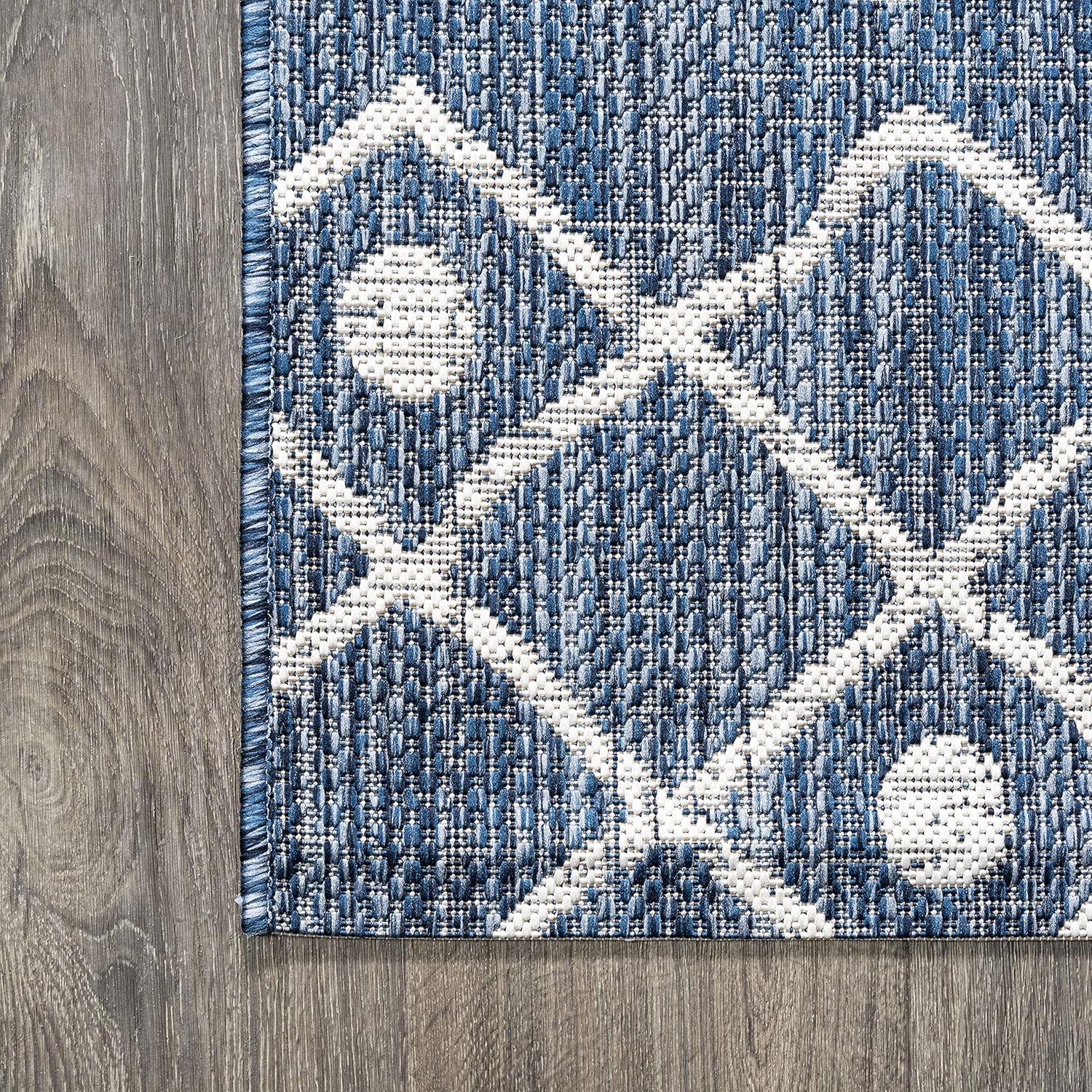 image:imageJONATHAN Y Tribal Bohemian Indoor Outdoor Area Rug 3X5 BrownBeige Nokat for Backyard Patio Porch EasyCleaning High Traffic PetFriendly NonShedding SMB131B3BlueIvory