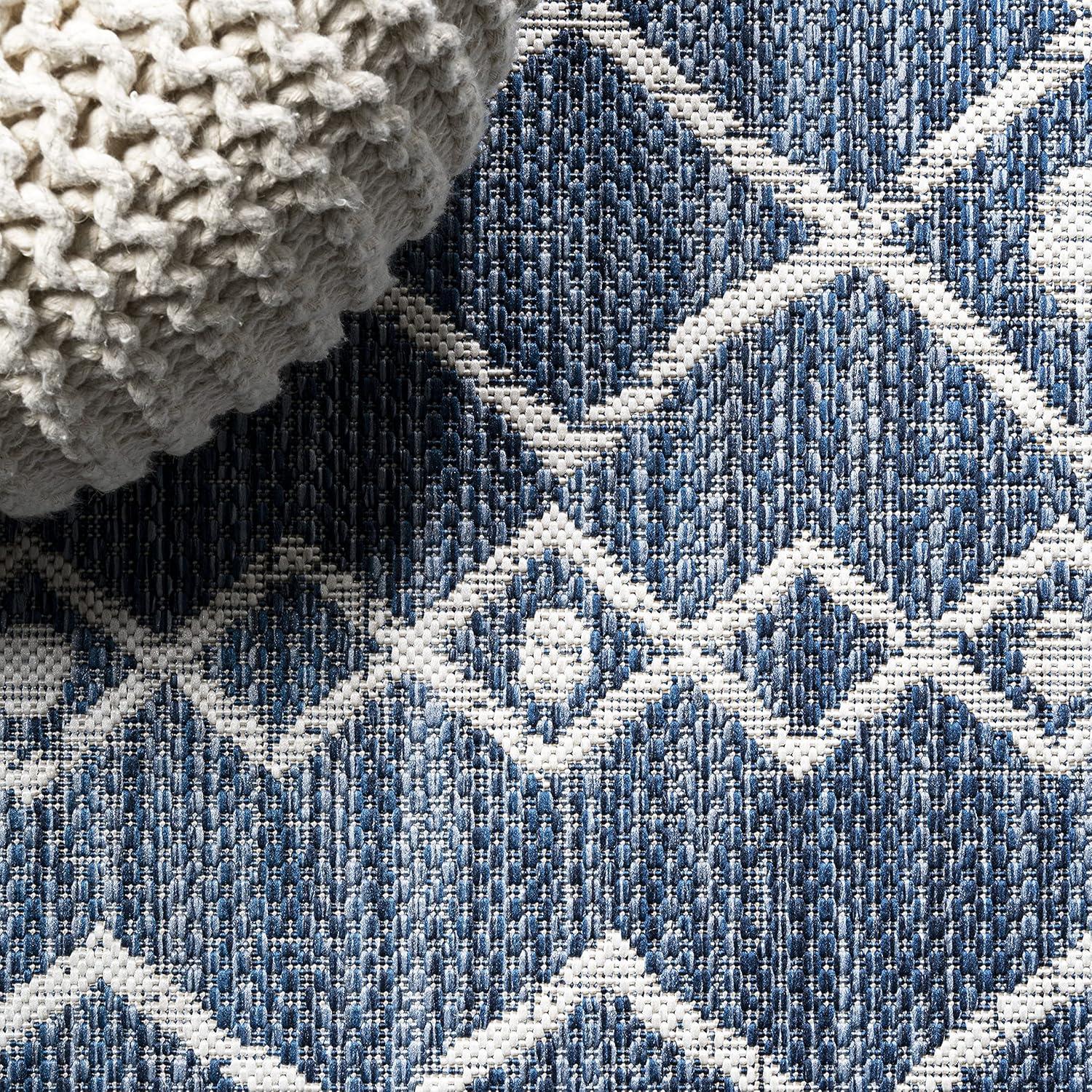 image:imageJONATHAN Y Tribal Bohemian Indoor Outdoor Area Rug 3X5 BrownBeige Nokat for Backyard Patio Porch EasyCleaning High Traffic PetFriendly NonShedding SMB131B3BlueIvory