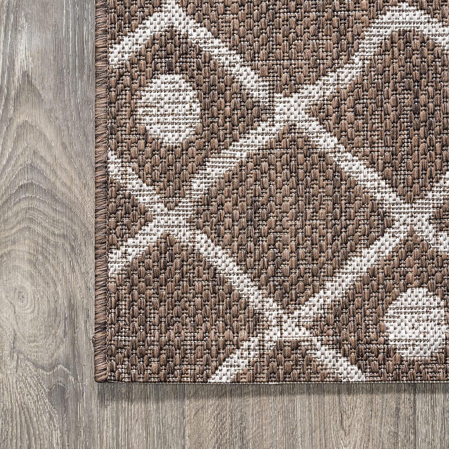 image:imageJONATHAN Y Tribal Bohemian Indoor Outdoor Area Rug 3X5 BrownBeige Nokat for Backyard Patio Porch EasyCleaning High Traffic PetFriendly NonShedding SMB131B3BrownBeige